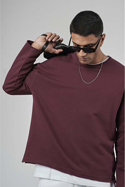 Butik Trend Biz Oversize Pis Collar Men's Plain Sweatshirt