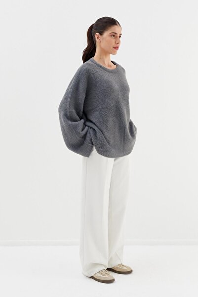 Shopping Shop Soft Textured Oversized Sweater Anthracite