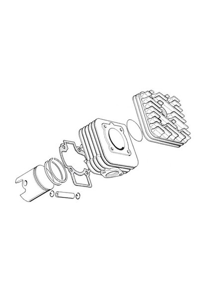 No branded Set motor pentru scuter 2T 50cc Piaggio (răcire cu aer)