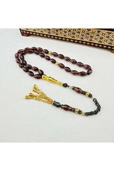 Bülbül Tesbih Zültanit Taşı Tespih Altın Yaldız Kaplama İmame ve Püsküllü Koleksiyonluk Model