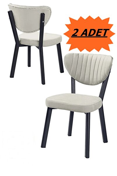 Flinder MD-1001 Krem Elma 2'li Yemek Odası Sandalyesi, Mutfak, Bahçe, Balkon,...