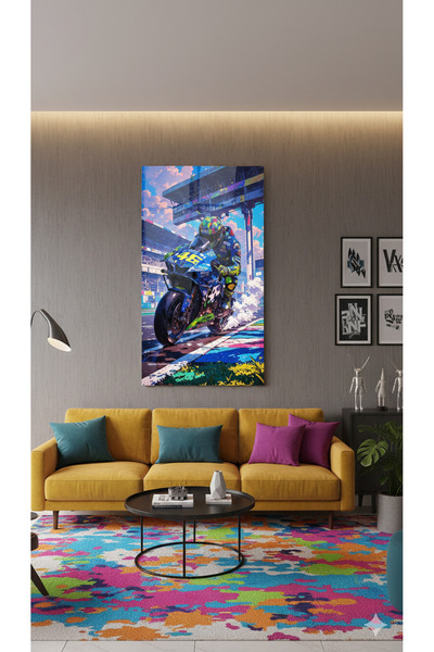 BLT DİZAYN Blue Racing Motorcycle Cam Table