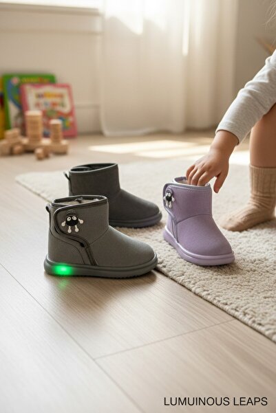 VeliKundura Wi̇sco Lighted Smoked Suede Children's Boots