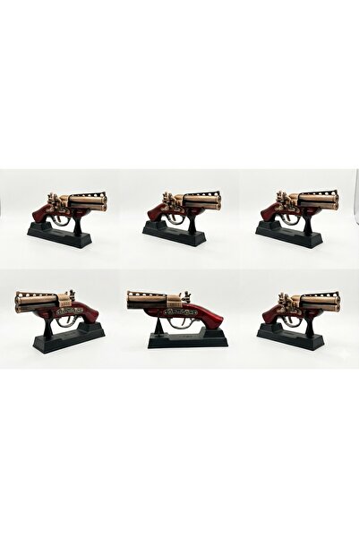 craftlinea Silah Görünümlü Lüks Gazlı Çakmak ve Sergileme Standı Çift Namlu