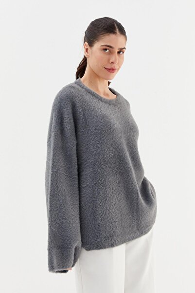 Shopping Shop Soft Textured Oversized Sweater Anthracite