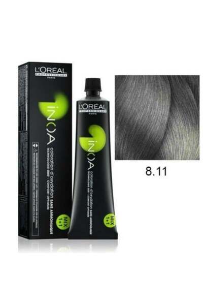 İNOA Permanent hair dye, ammonia-free, light ash blonde, deep - 8.11, 60g