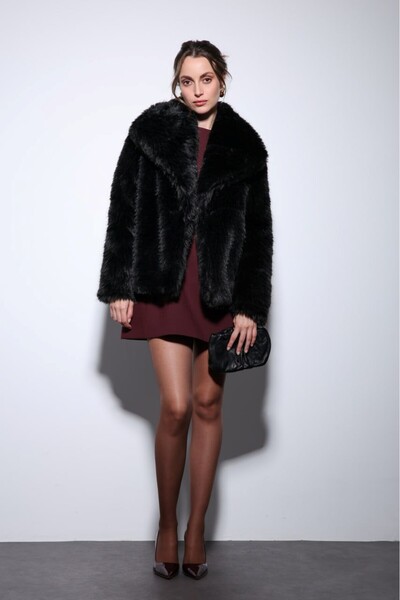 Starinci Mayo Women's Fur Coat Black