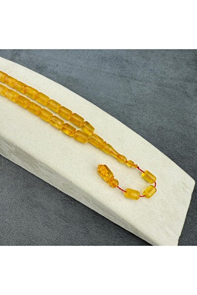 Bülbül Tesbih Usta İşçilikli 30 Milyon Yıllık Fosil Rus Tek Kaya Damla Kehribar Tespih