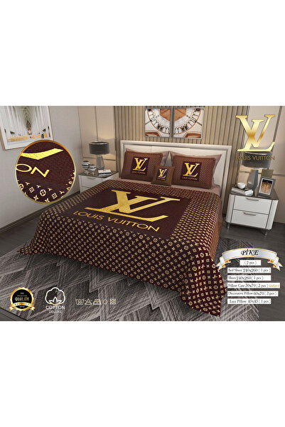 Marcalanya Double Pique Set Cotton Fabric Jacquard Woven Quilted Stitched 3D Digital Printed 7 Pieces-Luxury