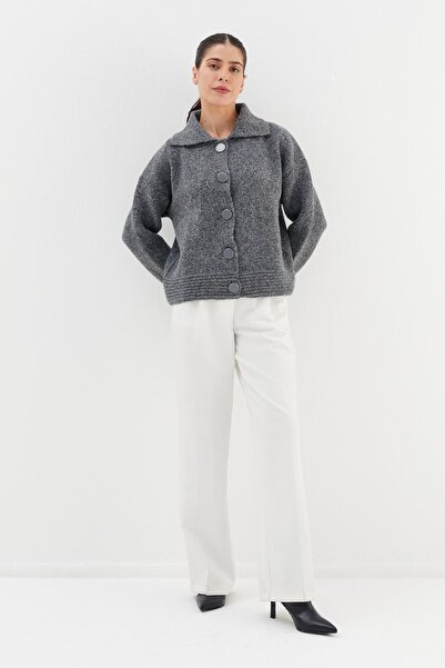 Shopping Shop Soft textured knit cardigan anthracite