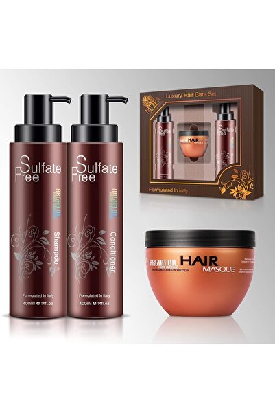NUSPA Moroccan Argan Oil Hair Care Set - Sulfate Free