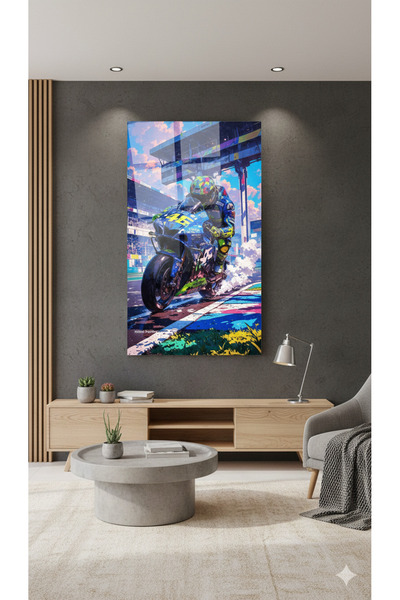 BLT DİZAYN Blue Racing Motorcycle Cam Table