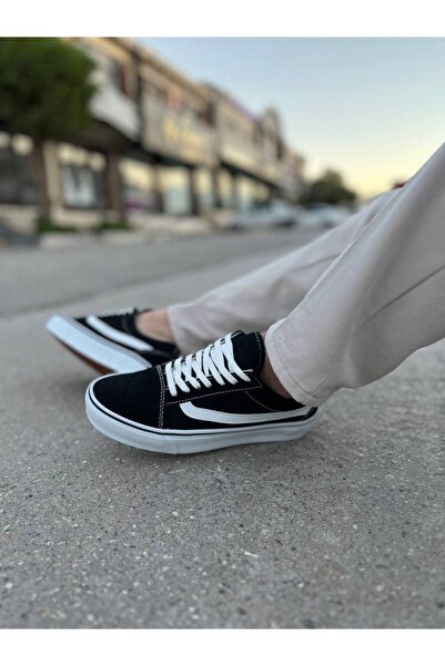 BESKAR Kb V1 Kuback Black and White Detailed Casual Men's Shoes