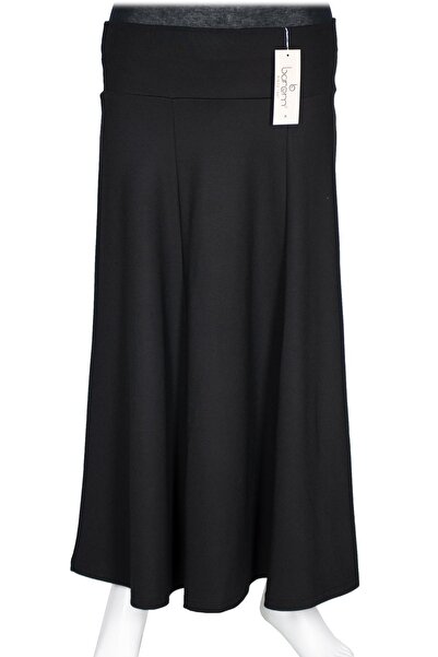Barem Women's Laden Corseted Steel Medium Thick 6-Piece Black Skirt