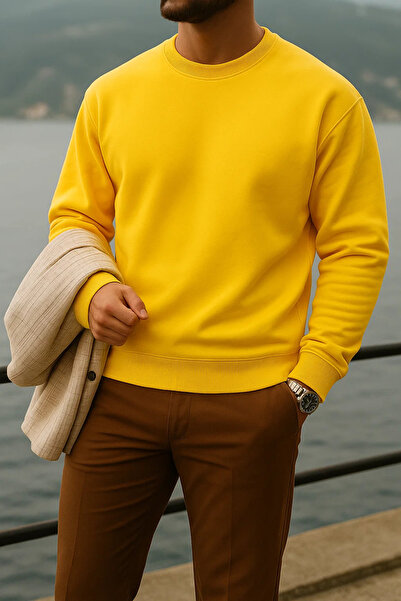 COMBİNE MİCHAİL Men's Oversized Premium Winter 3-Piece Sweater