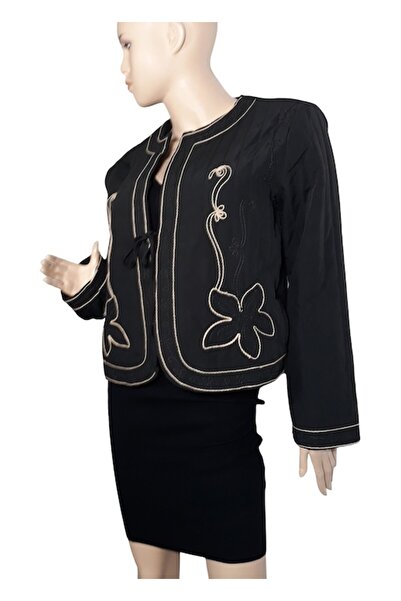 L-line fashion Women's jacket L-line fashion, decorative stitching, black, one size