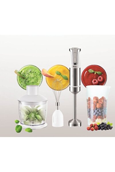 ardes Trinity 3-in-1 Hand Blender with Chopper & Whisk, 1000W, 700ml, Stainless Steel, Grey/White