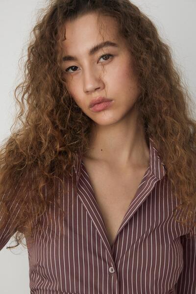 Stradivarius Basic striped fitted shirt