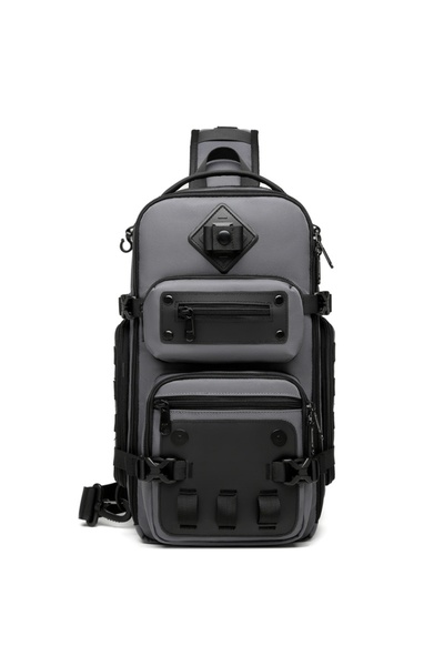 OZUKO 9585 Waterproof Tactical Crossbody Sling Bag for Men with Tripod Holder