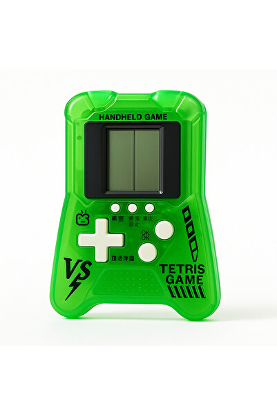 OEM Consolă de jocuri puzzle mini pentru copii, verde, jocuri clasice Tetris, portabilă