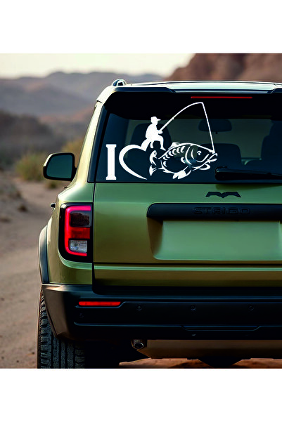 StickITsibiu I Love Fishing – Stickere Auto 4×4 Off-Road – Dimensiuni 20x15 cm.