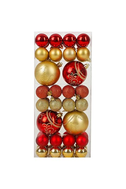 AyrStore 44 Adet Lüx Set Ağacı Süslemeleri Topları Topu Parti Asılı Top Yılba...