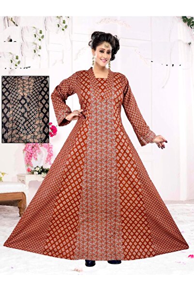 Zainah Stylish Shirt Collar Jallabiya / Kaftan Maxi Dress | Full Button Front...