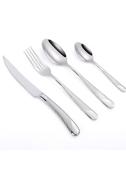 NKX 12 Piece Stainless Steel Cutlery Set with Sleek Mirror Finish Includes Kn...