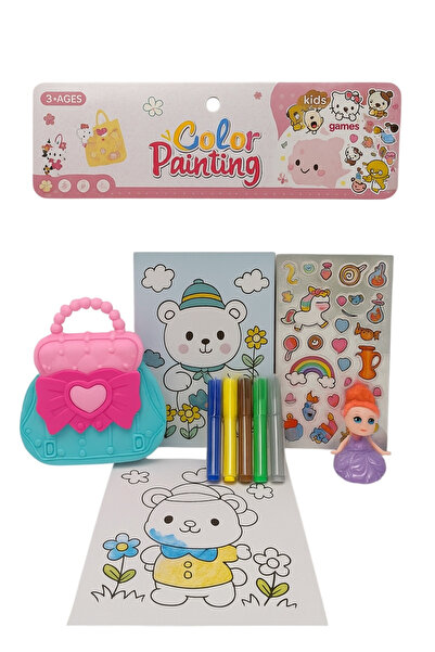 OEM Set de colorat pentru copii cu markere, autocolante, table de desen și ge...