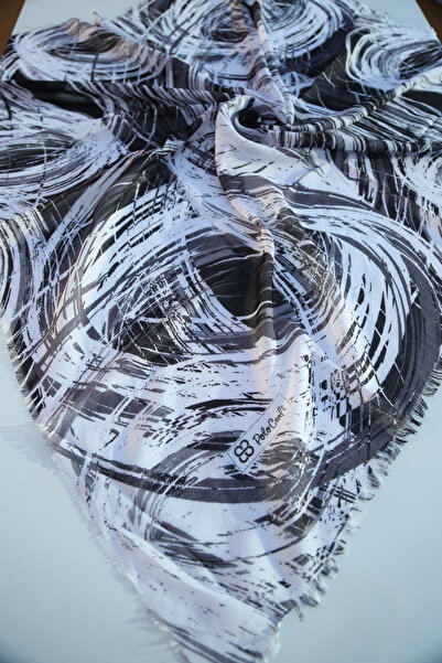 POLO CRAFT Pamuk Yazma Fırça Desenli Tülbent