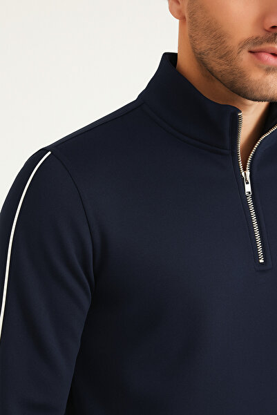 WE AND ME Βασικό φούτερ με μισό φερμουάρ ψηλός λαιμός