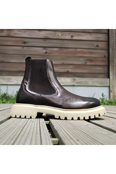 VİVA SHOES 100% Genuine Leather Eva Sole Chealsea Men's Boots