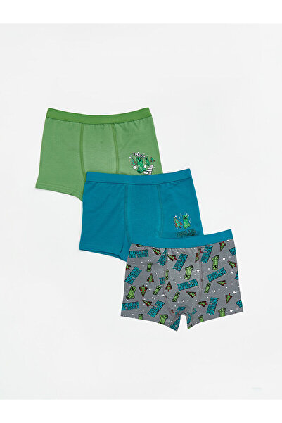 LC Waikiki Vizyon Yeni Sezon Minecraft Baskılı Erkek Çocuk Boxer 3'lü