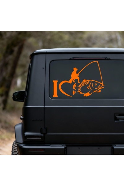 StickITsibiu I Love Fishing – Stickere Auto 4×4 Off-Road – Dimensiuni 20x15 cm.
