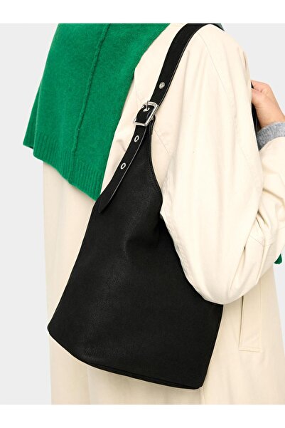 PARFOIS Deri Efektli Omuz Çantası