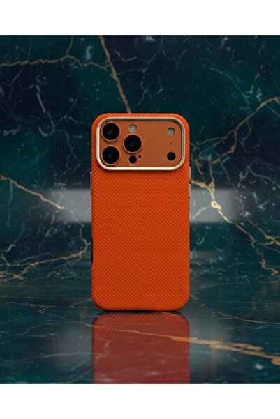Cat - Cot Rugged Orange Case | Metal Camera Bumper | Shockproof Slim Luxury Cover For iPhone 17 Pro Max