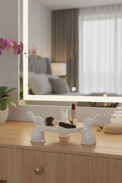 Oxyteez Χαριτωμένος διακοσμητικός οργανωτής κοσμημάτων μακιγιάζ για το τραπέζι