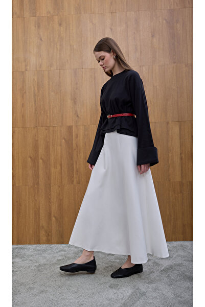 Birgül Bektaş Μαύρη μπλούζα από ποπλίνα Allerli