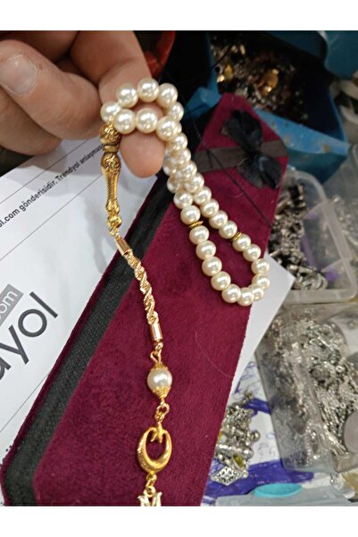 Genel Markalar kültür inci tesbıh modelımız gümüş altın yaldız tasarımlı kutu...