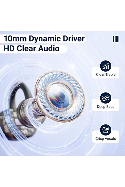 Weofly ClipFits Lite Open Ear Headphones, Wireless Bluetooth 5.4 Flexible Clip Earbuds