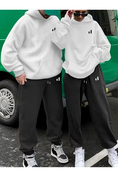 Flaubert Falubert-Unisex Printed Oversized Sweater - Sweatpants 2-Piece Set Mc