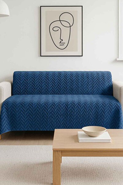 Decomia Home غطاء كرسي من التيري المنقوش الناعم متعدد الأغراض مع إسفنج مانع للانزلاق (165 × 205 سم)