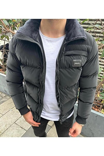 STALİ Erkek Silim Fit Şişme Mont Antrasit