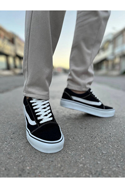 eryvon Kb-V1 Kuback Black and White Detailed Casual Men's Shoes