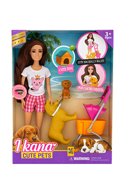 BaoBao I Kana Cute Pets doll with walking puppy, stroller and accessories, gi...