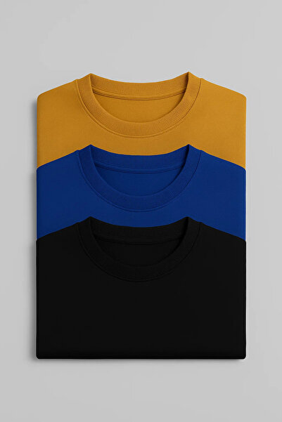 COMBİNE MİCHAİL Men's Casual Basic Crew Neck 3-Piece Sweater