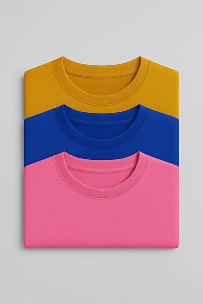 COMBİNE MİCHAİL Men's Casual Basic Crew Neck 3-Piece Sweater