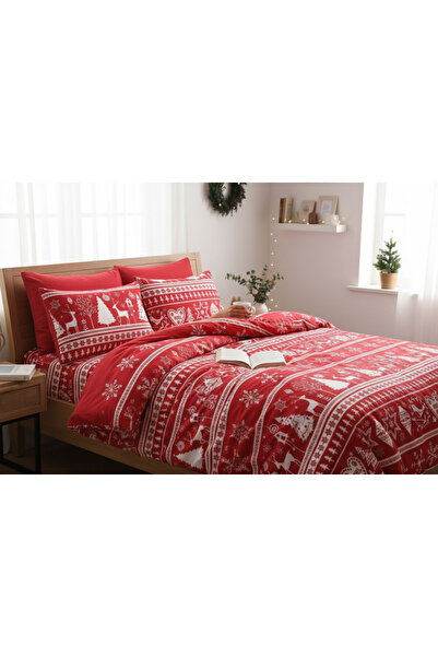 Comfort Craft Red Mature Duvet Cover Set Double Size Snowmas