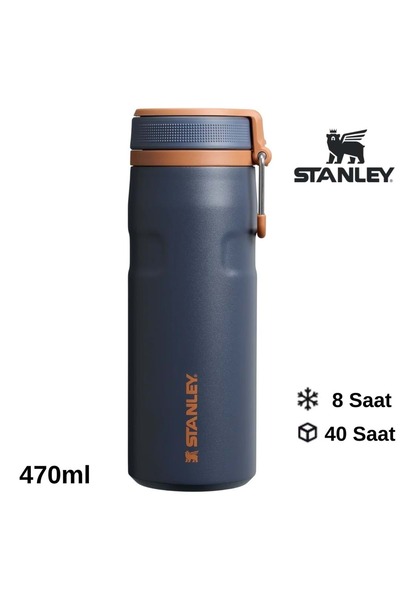 Stanley The IceFlow Twist Flip Termos 0.47 LT Termos Kupa Kamp Matara LACİVERT