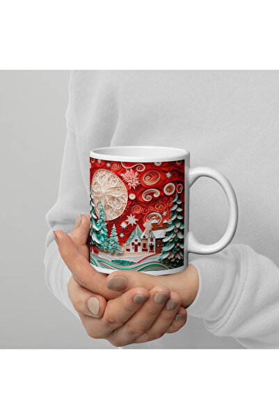BaoBao Christmas ceramic mug 330 ml (11 oz) – festive design, durable